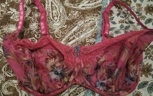 Sexy pink floral 38G bra